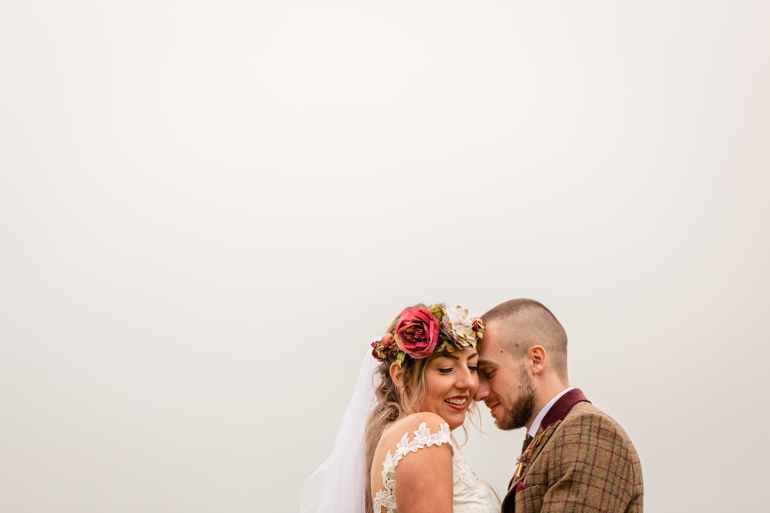 bride and groom portrait. esk valley wedding photography by emma and rich.